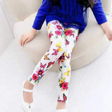 Girls Floral Printed Leggings