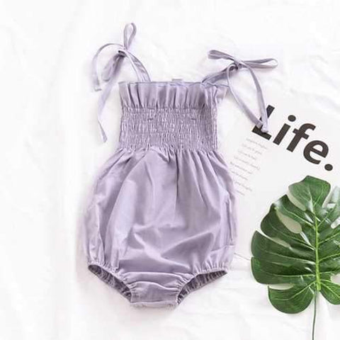 Cute Baby Girls Strap Romper