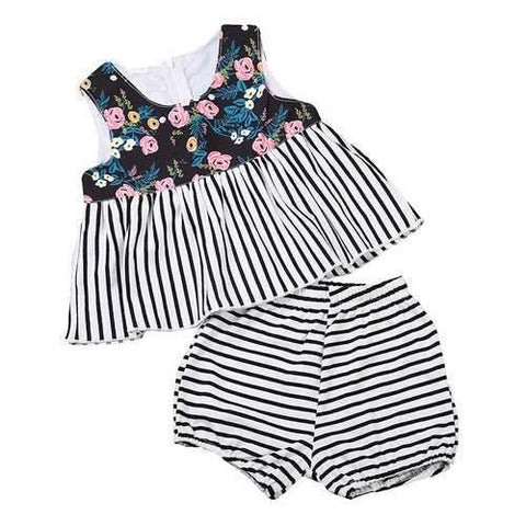 Printed Girls Summer Clothing Set