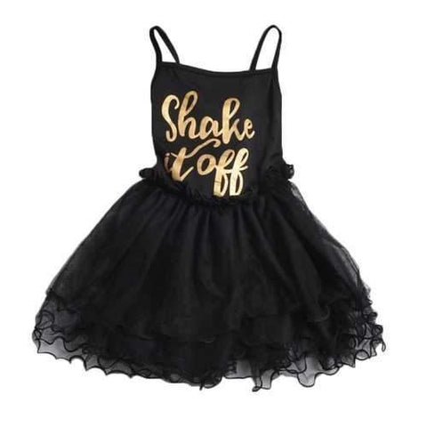 Black Tulle Girls Summer Dress