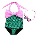 Girls Swimwear Bodysuit Headband