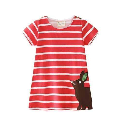 Bunny Pattern Girl Summer Dress