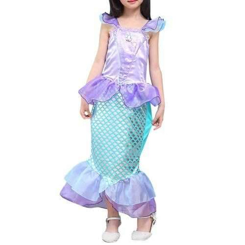 Girls Mermaid Cosplay Summer Dress