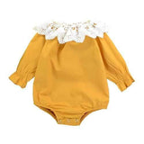 Lace Flower Collar Baby Romper