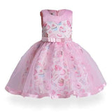 Flower Girl Printed Tulle Dresses