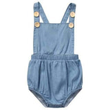 Newborn Baby Girls Denim Romper