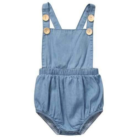 Newborn Baby Girls Denim Romper