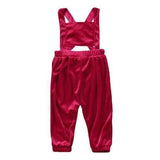 Baby Girls Backless Velvet Jumpsuit