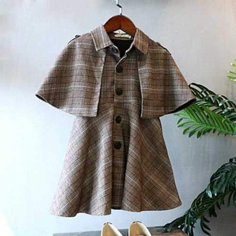 Girls Autumn Winter Cloak Coat