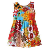 Flower Printed Girls Summer Dresses