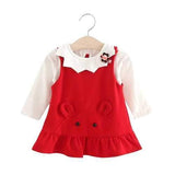 2Pcs Mouse Pattern Cute Baby Girl Dress