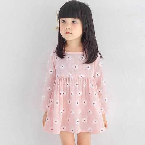 Breathable Cotton Printed Girls Dress