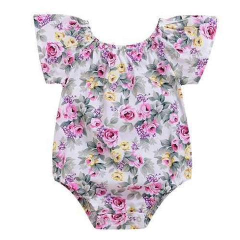 Floral Printed Baby Girls Romper