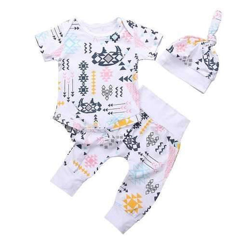 3PCS Newborn Baby Boy Girl's Outfit Set