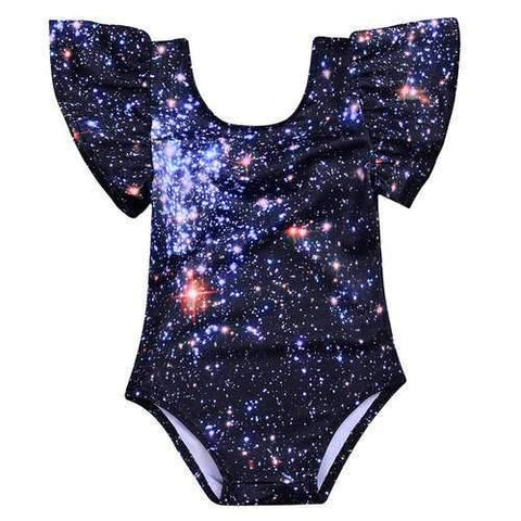 Star Printed Girls Swimwear