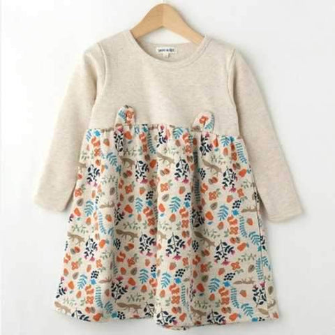 Toddler Girls Floral Long Sleeve Dress