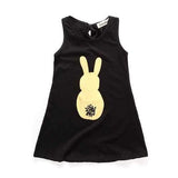 Bunny Printed Girls Summer Dress