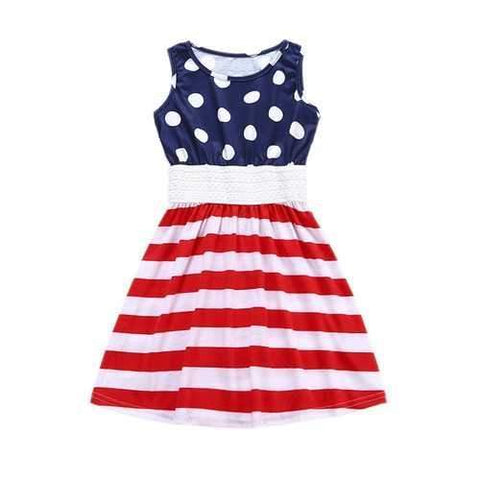 Flag Pattern Girls Dresses