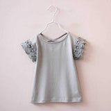 Layered Shoulder Toddler Girls Summer Top