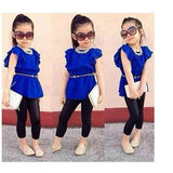 2pcs Office Style Girls Clothing Set