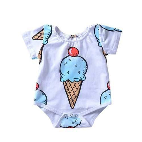 Ice Cream Cute Baby Girls Romper