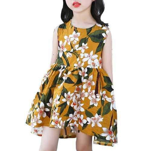 Floral Printed Girl Summer Dress