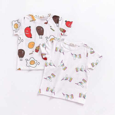 Food Pattern Girls Boys Unisex Tops