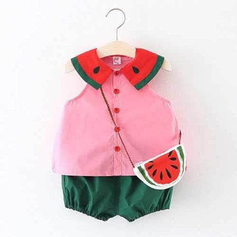 Cute Watermelon Baby Summer Outfits Set