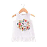 Floral Tassel Toddler Girls Dress