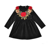 Flower Patch Girls Long Sleeve Dress