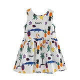 Dinosaur Printed Girls Summer Dress