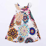 Bohemian Girls Casual Dress For 3Y-11Y