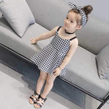 Chic Plaid Girls Summer Dress