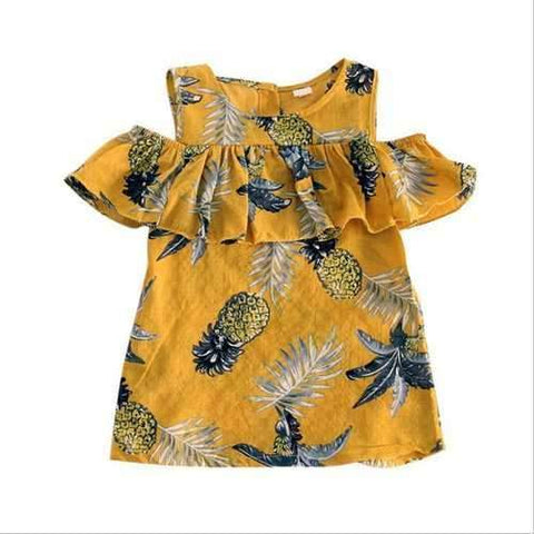 Printed Sleeveless Girls Tops