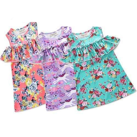 Flower Girls Casual Dresses For 1Y-7Y