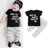 Funny Letters Unisex Baby Clothing Set