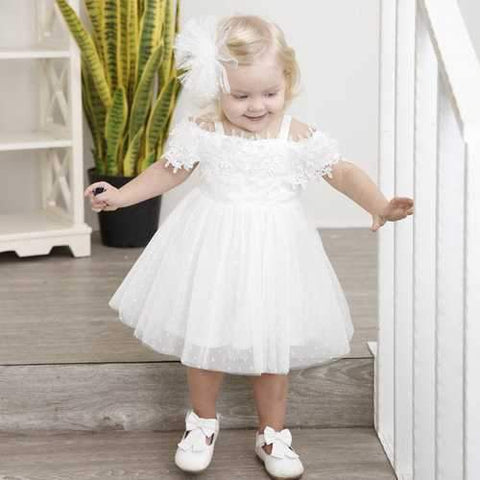 Girls Off Shoulder Princess Dress For 1Y-9Y