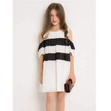 Girls Striped Casual Dress For 6Y-15Y