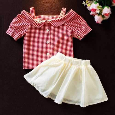 Girls Summer Skirt Set For 1Y-7Y