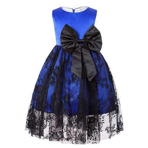 Big Bowknot Girls Party Pageant Dress