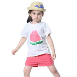 2Pcs Watermelon Girls Short Sets