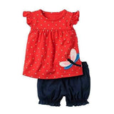 Butterfly Printed Baby Girls Summer Set