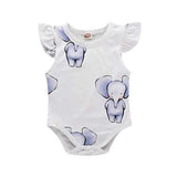 Cute Elephant Unisex Baby Romper