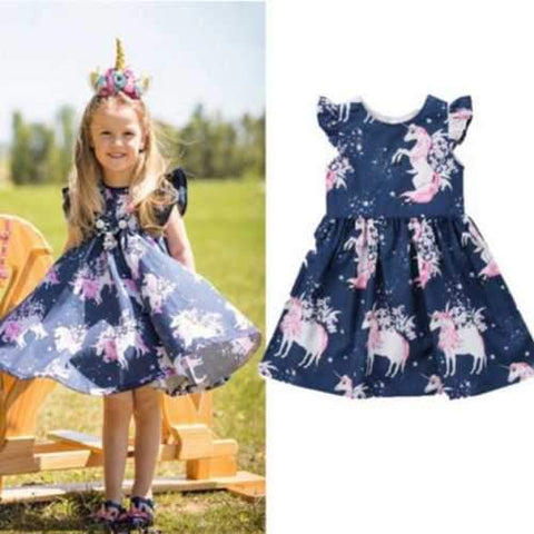 Animal Printed Toddlers Girls Dresses