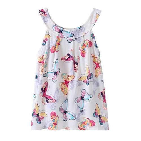 Butterfly Girls Casual Dress For 3Y-9Y