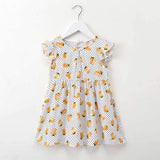 Print Design Toddlers Summer Dresses