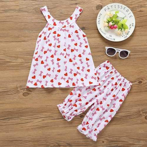 Printed Toddlers Girls Clothing Set