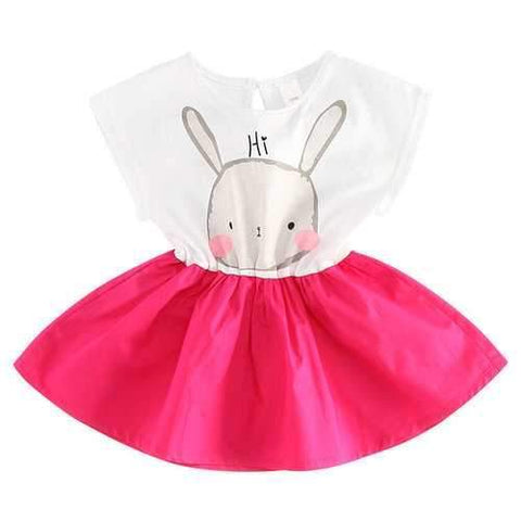 Cute Rabbit Soft Cotton Girls Dress