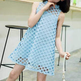 Hollow Lace Kids Girls Summer Dresses