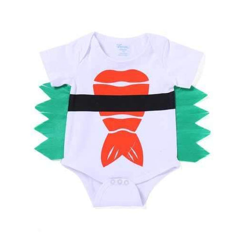 Baby Short Sleeve Print Sushi Rompers